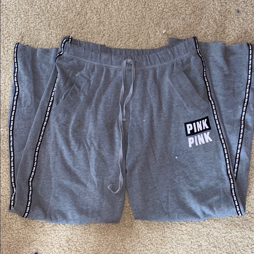 PINK gray sweatpants - Picture 2 of 9